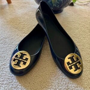 Tory Burch Dark Blue Jelly Flats - Sz 5 1/2M